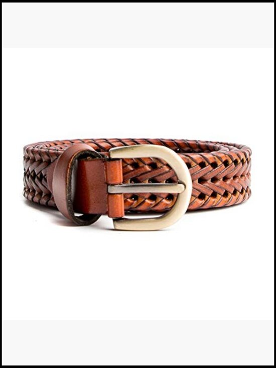 Genuine Leather Braided Belt Adjustable Casual Waist Strap